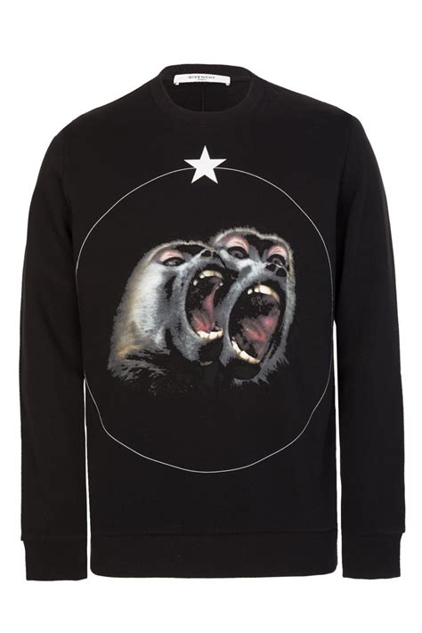 givenchy screaming monkey sweatshirt|Luxury Givenchy Paris Screaming Monkey Brothers Baboon Print .